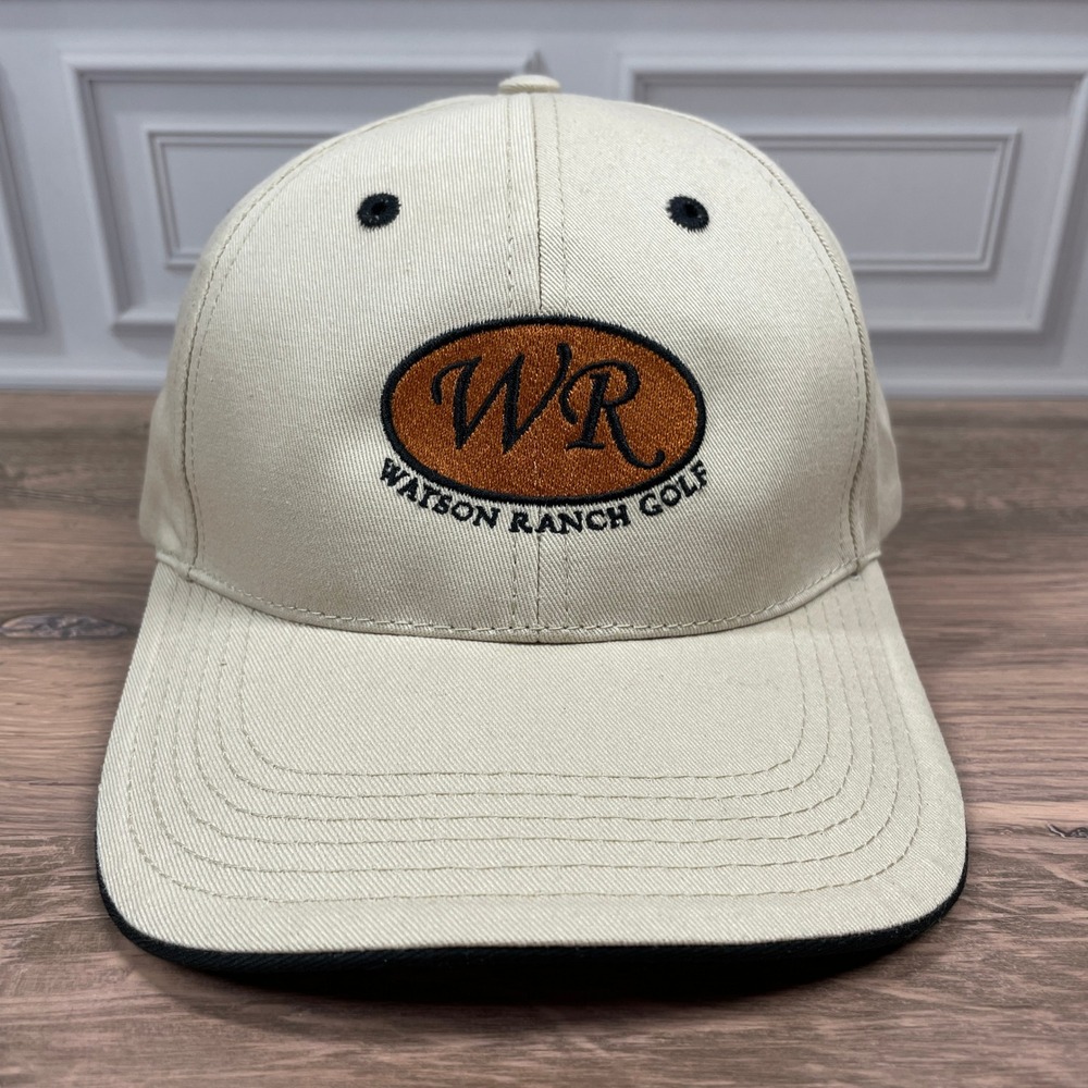Watson Ranch Golf Richardson R78 Hat Tan Embroidered WR Logo Adjustable Strap